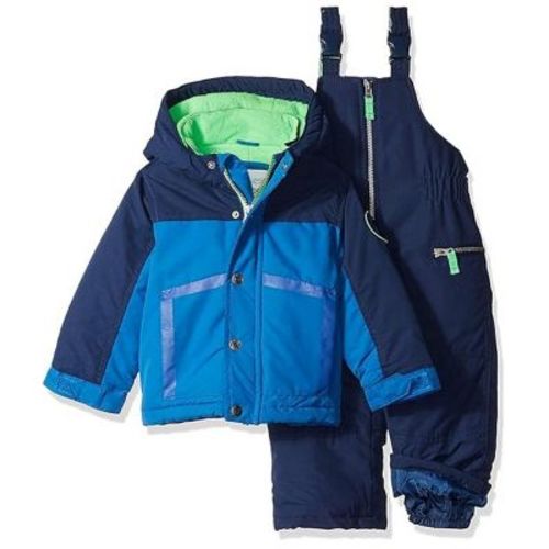 Carter's Toddler Boys' Heavyweight 2-Piece Snowsuit Set, Blue/Current Navy, 2T