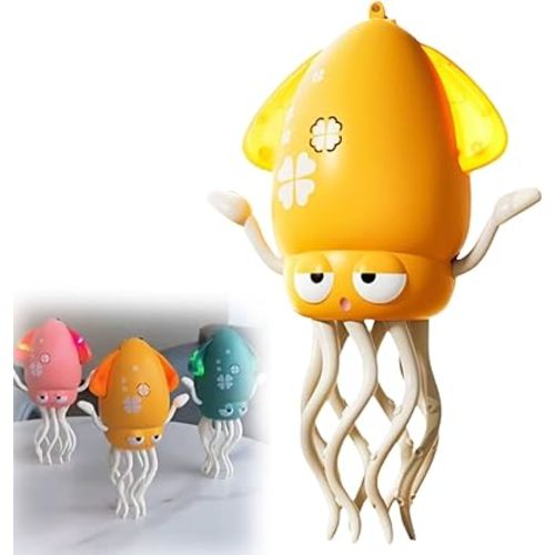 Magic Dancing Octopus Toy, Crazy 8-Leg Auto-Dance Octopus Toy, Crawling Dancing Automatic Obstacle Sensor Toys,Smart-Tentacle Self-Navigating Robotic Pet Toys for Indoor Cat Dog (Orange)