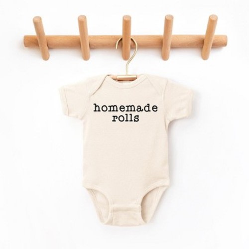 The Juniper Shop Homemade Rolls Typewriter Baby Bodysuit - 6 Month - Natural
