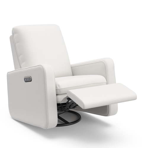 Graco Teddi Infant Power Recliner Swivel Glider with USB, Ivory Basketweave