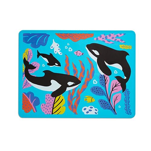 Munchkin® WildLove Reversible Silicone Placemat for Kids, 1pk, Orca