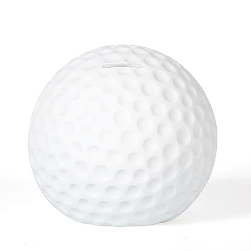 H&W Golf Ball Piggy Bank, Shatterproof Golf Sports Themed Coin Bank, Gift for Kids Ladies Gentlemen