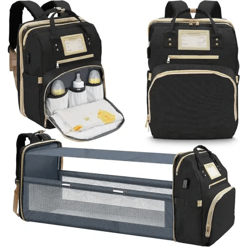 6 in 1 Diaper Bag Backpack with Pad Shower Gifts Travel Bags for Registry Search Boys Girls Bags Newborn Essentials Accessories Stuff Unisex Dad Mom Mens