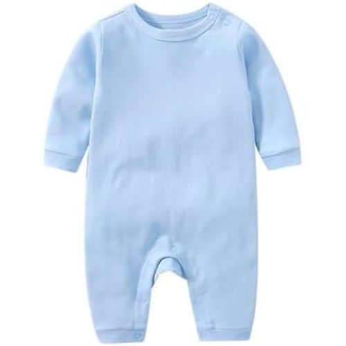 Unisex Baby Onesie, Long Sleeve 100% Cotton Baby Clothes, Baby Footless Jumpsuit