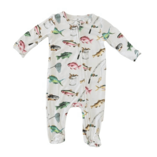 Gone Fishing Zipper Footie