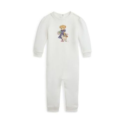Baby Girls Polo Bear Fleece Coverall