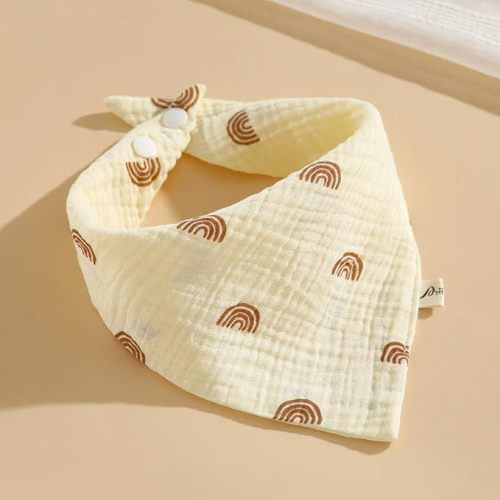 Baby Bibs or Bandana Bibs, 100% Organic Cotton, Pack of 5, Unisex, Soft, Washable, Sustainable. CPC CERTIFICATION