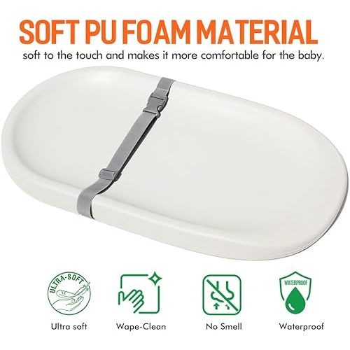 Baby Changing Pad,Waterproof & Easy to Clean,PU Foam Changing Pad on Table Topper for changing Diaper and Dresser