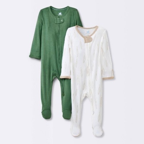 Baby Boys' 2pk Modal Sleep N' Play - Cloud Island™ Green, Size: 3-6M