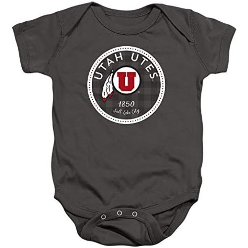 University of Utah Official Plaid Badge Unisex Infant Snap Suit for Baby