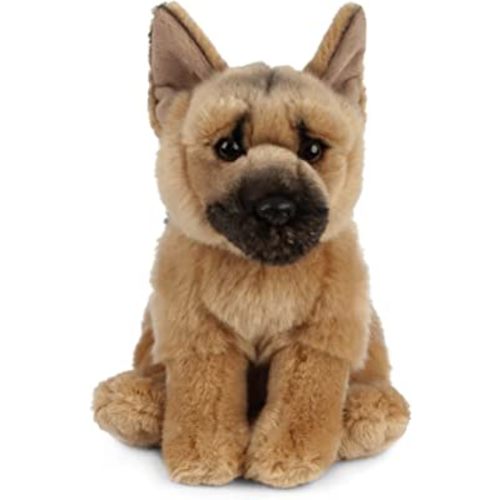 Living Nature German Shepherd Stuffed Animal | Fluffy Dog Animal | Soft Toy Gift for Kids | 8 inches