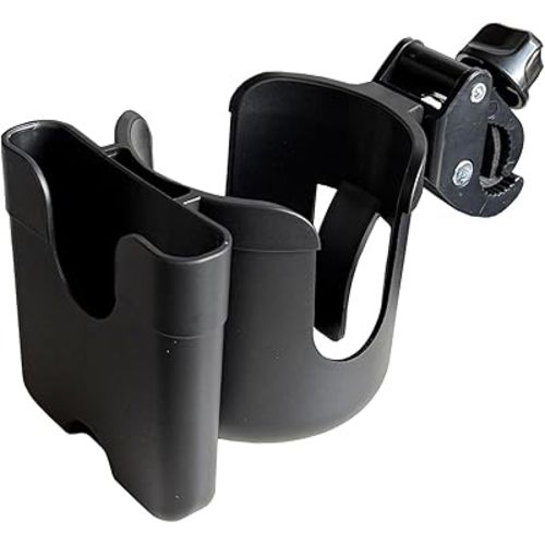 Kerlista Wheelchair/Bike Cup Holder, Universal Cup Holder with Strollers, Adjustable Drink Holde and 2-in-1 Cup Phone Holder fits for Stroller, Bike, Wheelchair, Walker, Scoote.