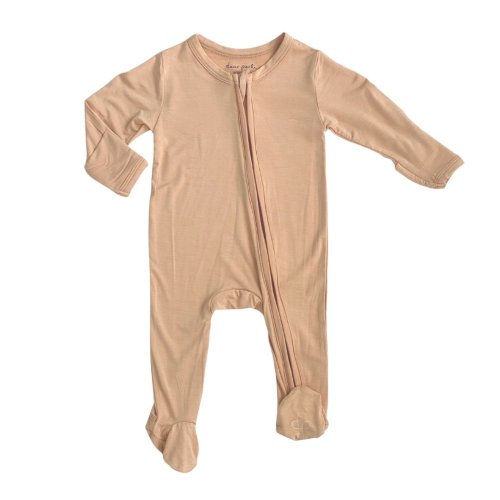Zippered Footie in Apricot – Dear Perli