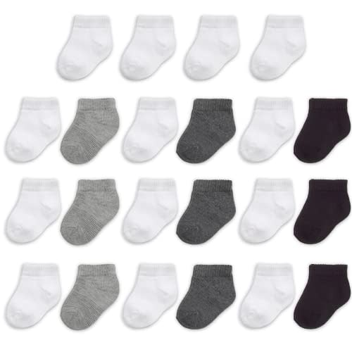 Fruit of the Loom Baby 22-Pack Grow & Fit Flex Zones Low Cut Stretch Socks - Unisex, Girls, Boys