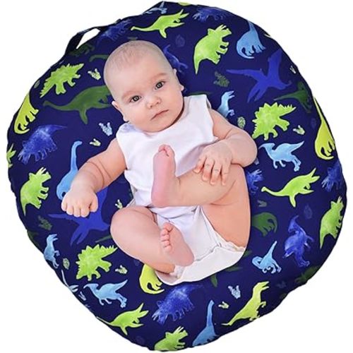 Dinosaur Lounger Cover, Lounger Cover Blue, Lounger Cover Boy, Breathable & Reusable Lounger Removable Slipcover for Newborn, Snugly Fit Baby Infant Lounger (Dinosaur)