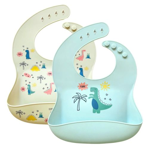 Hippypotamus Silicone Baby Bibs - Soft Waterproof Bibs for Babies & Toddlers