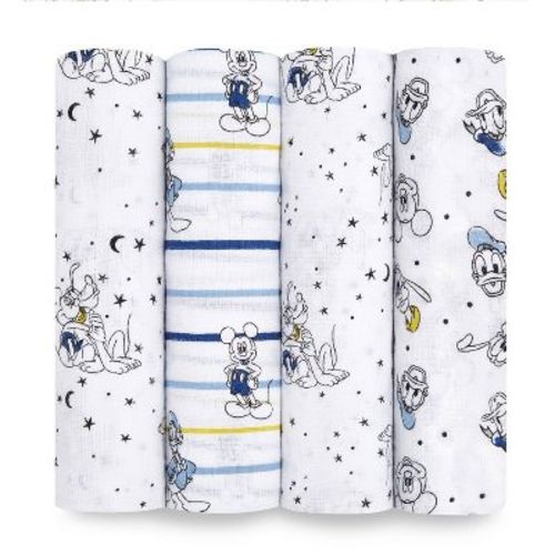 Aden + Anais Essentials Swaddle Blanket - Disney + Friends - Bambi Forest - 4pk