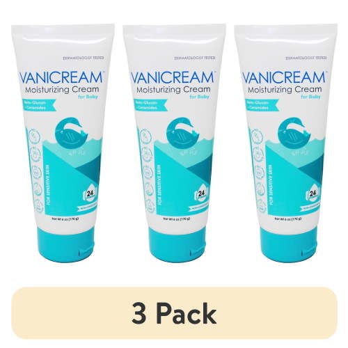 (3 pack) Vanicream Moisturizing Cream for Baby - 6oz - Moisturizer Formulated Without Common Irritants for Those with Sensitive Skin