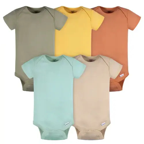 5-Pack Baby Neutral Green/ Brown Short Sleeve Onesies® Bodysuits – Gerber Childrenswear
