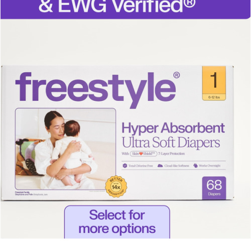 Freestyle Hyper Absorbent Ultra Soft Baby Diapers, Size 1, 68 Count (Select for More) - Walmart.com