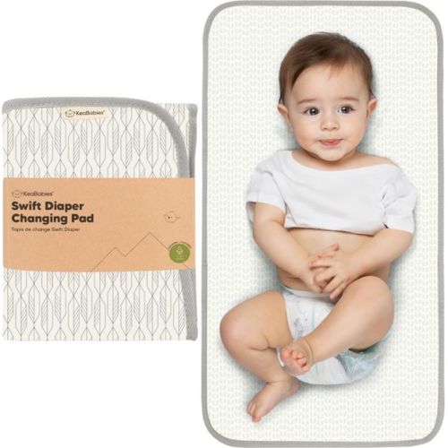 KeaBabies Swift Diaper Changing Pad, Portable Waterproof Diaper Changing Pad for Baby, Travel Changing Pad for Diaper Bag (Prism)
