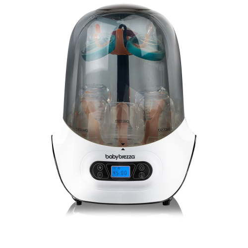 Baby Brezza Baby Bottle Sterilizer and Dryer Machine Electric Steam Sterilization - Pacifiers, Glass, Plastic, and Newborn Feeding Bottles