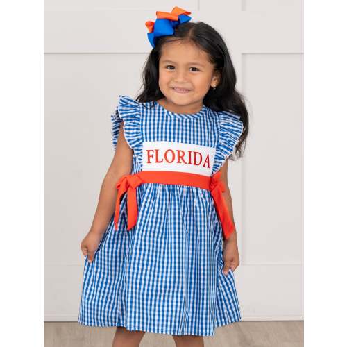 Florida Smocked Gingham Dress