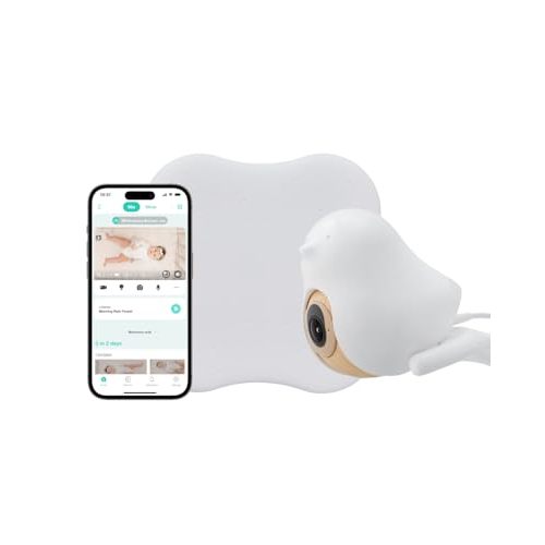 CuboAi 2025 New Model Sleep Safety Bundle, Safety Alerts & Breathing Motion Detection, 2.5K QHD Night Vision WiFi Baby Monitor Camera, 2-Way Audio, Temp & Humidity Sensor, Lullabies, App Control