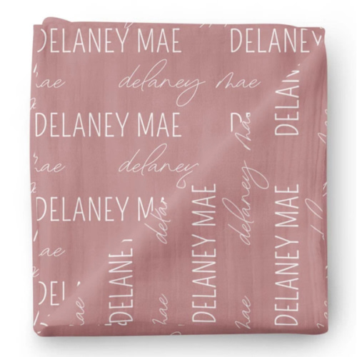 Caden Lane | Personalized Baby Name Swaddle Blanket