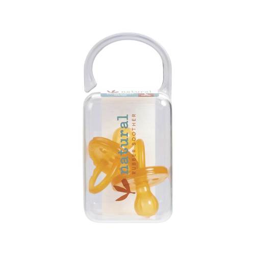 Natural Rubber Soother Twin Pack Large Rounded 6 mths + 2pk