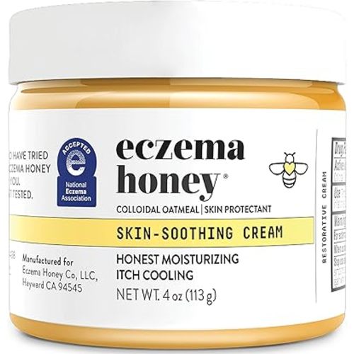 ECZEMA HONEY Original Skin-Soothing Cream - Organic Hand & Body Eczema Relief - Natural Honey Lotion for Dry, Itchy, & Irritable Skin (4 Oz)