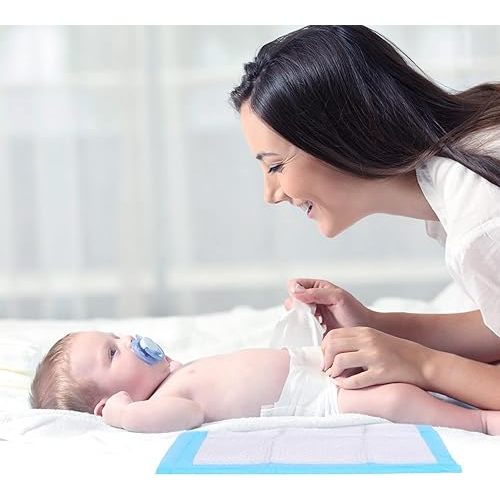 Rocinha 100 Pack Disposable Changing Pads Baby Disposable Underpads Waterproof Diaper Changing Pad