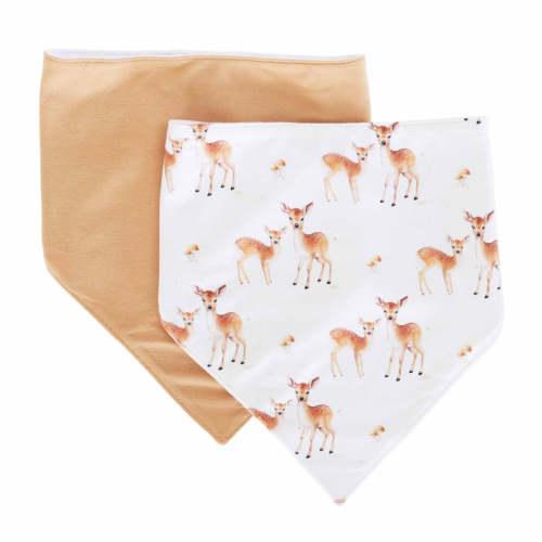 Friendly Fawns 2pc Bandana Bibs