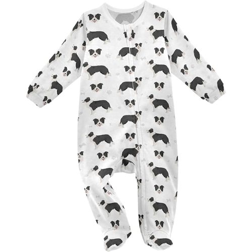 Dussdil Baby One-Piece Footies Newborn Rompers Pajamas Cotton Footed Pjs for Sleep Play Boys Girls