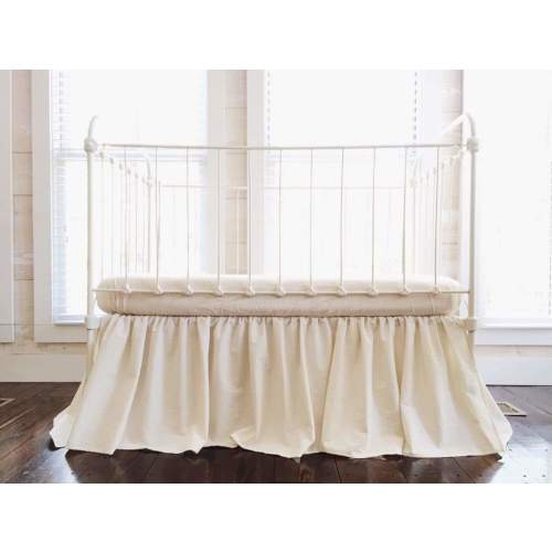 Natural Farmhouse Crib Skirt | High Cotton Textile