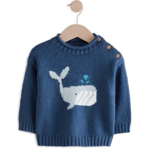 Kids' Whale Cotton Graphic Sweater, 3-4Y