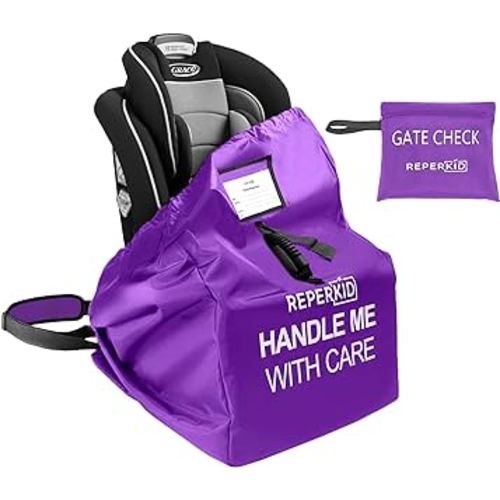 reperkid Premium Car Seat Travel Bag for Airplane - Durable, Universal Fit, Water-Resistant Gate Check Bag with Adjustable Carry Straps - for Safe and Hassle-Free Travel
