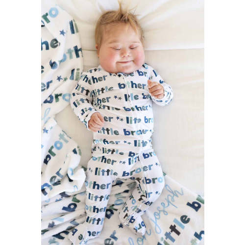 Little Brother Zipper Footie - 0-3 Month