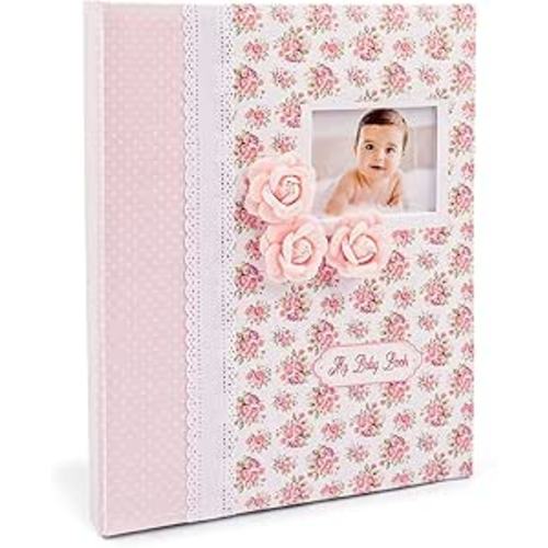 Baby Book Memory – Keepsake Album Baby Girl First 5 Year Events Pregnancy to Age 5 – Pink