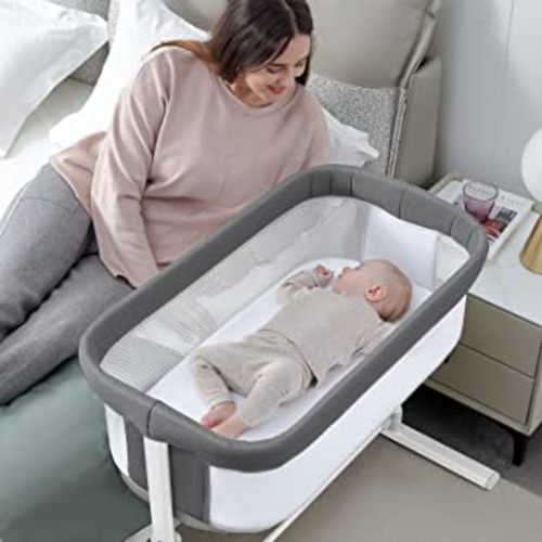 RONBEI Bassinet,Bedside Bassinet for Baby Breathable Mesh Baby Bassinet, Easy to Assemble Lightweight Portable Bassinets for Newborn Infants …