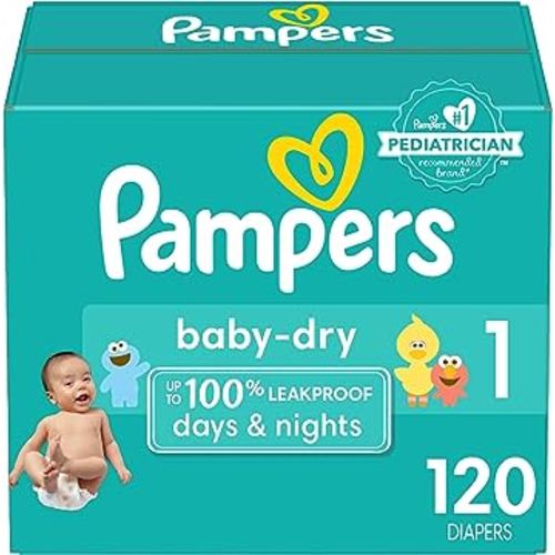 Pampers Baby Dry Diapers Size 1/Newborn 120 Count