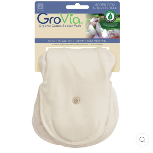 Cotton Inserts 2-Pack | Organic Cotton Soaker Pads | GroVia