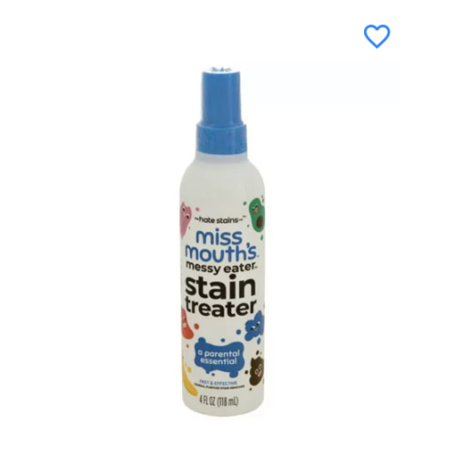 Miss Mouth's Messy Eater Stain Treater Spray - 4oz Stain Remover - Newborn & Baby Essentials - No Dry Cleaning Food, Grease, Coffee Off Laundry, Underwear, Fabric