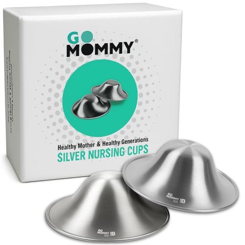 The Original Silver Nursing Cups, Nipple Covers for Nursing Newborn, Nipple Protector for Breastfeeding, No Need Nipple Cream, Newborn Essentials Must Haves (Regular 925)