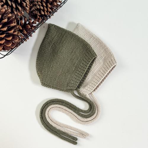 Handmade Merino Wool Pixie Bonnet for Babies & Toddlers – Gender-Neutral Knit Hat – Ideal Baby Shower Gift – Made in USA