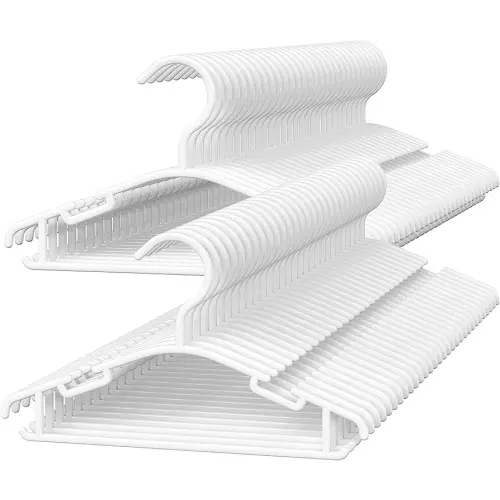 GoodtoU Baby Hangers, 60 Pack Baby Clothes Hangers for Closet Kids Plastic Hangers Toddler Infant Nursery Child Small Children (White)