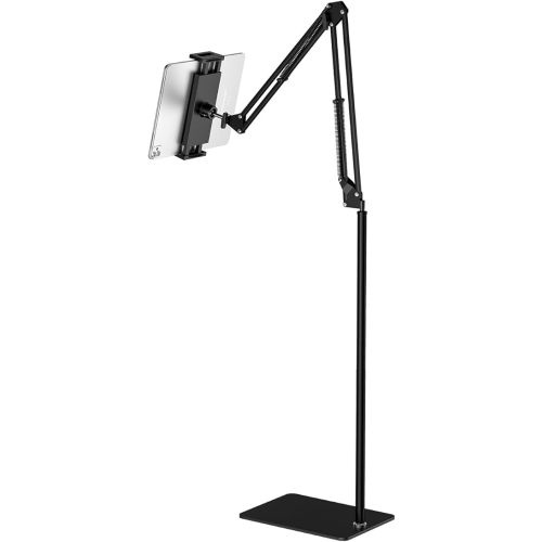 Floor Stand for Kindle, Tablet Floor Stand, Overhead Bed Phone Stand Angle Height Adjustable Holder,Universal Floor Stand Compatible with iPhone iPad Pro Air Mini/Samsung Tab/Kindle/E-Readers
