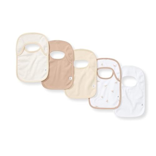 Burt's Bees Baby Infant Bibs, 100% Organic Cotton Drool Cloths, Newborn Essentials