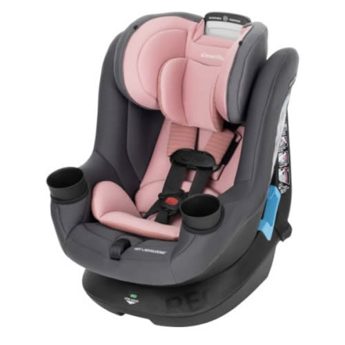 Evenflo REO by Revolve360 Rotating 2-in-1 Convertible Car Seat, 360 Degrees, Infant to Toddler, Forward and Rear Facing, Compact Design, One-time Install (Lenox)