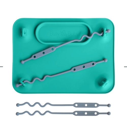 Busy Baby Silicone Mat with Toy Straps